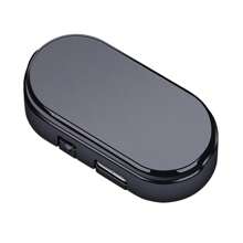 1 - Luz de advertencia para automóvil, LED rojo y azul, luces indicadoras solares, faros de coche disfrazados, señales luminosas inalámbricas azules/redondo Simulated, antirrobo, alarma y luces intermitentes