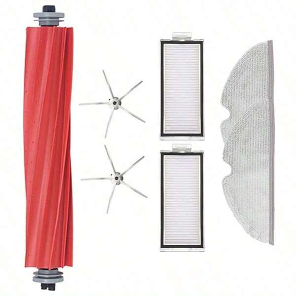 Acessórios para Aspirador de Pó Robô Roborock Q7 Max/Q7 Max Plus/T8, Kits de Peças de Reposição incluindo Rolo Principal, Escova Lateral, Filtro HEPA, Pad de Esfregão, Saco para Poeira, Pano de Limpeza