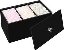 Tampon Box For Bathroom, Tampons And Pads Storage Holder, Women Period Organizer Container, Black,8207606 - Blue - View 2