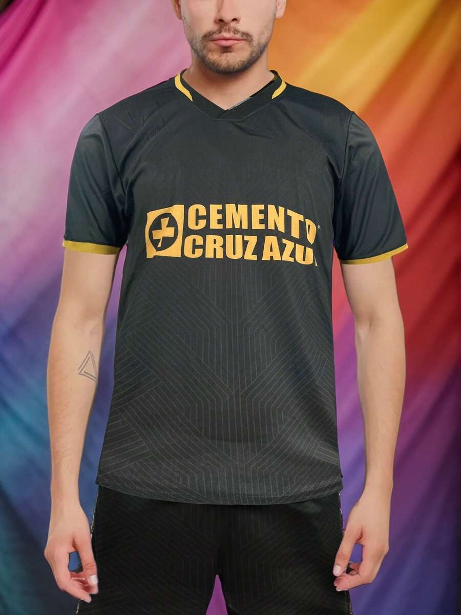 Jersey cruz azul negro2024 playera conjunto  de adulto - Negro - Ver 1