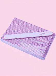 10pcs/Set Straight Wooden Nail File For Manicure Polishing Block File, Buffer Block Nail File For Home Salon