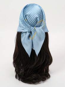 1 pieza Pañuelo cuadrado con estampado de cachemira para mujer, accesorio de moda adecuado para uso diario como diadema, corbata, pañuelo para el cuello con aspecto de seda