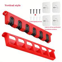 2 件 ABS 鱼竿架 - 多种颜色，壁挂式鱼竿架，高密度泡沫握把壁挂式，可容纳多达 6 根鱼竿或组合，适用于诱饵竿、旋转竿、鱼竿壁挂式、车库和运动器材存放