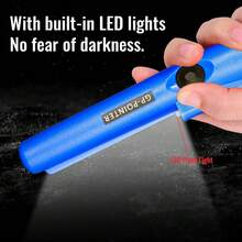 手持式金属探测器探头，防水 GP 指针，寻宝定位器探测器，适合成人和青少年 - 橙黑蓝，圣诞节、平安夜、父亲节礼物 - 藍色 - 查看 5