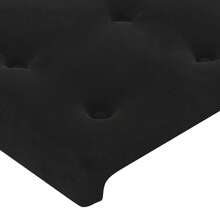 Cabecero  Larryhot Negro 200x5x78/88 cm Terciopelo, resistente y duradero, estilo decorativo, fácil montaje - Negro - Ver 5