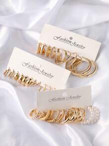 48 chiếc/bộ - Bộ 12 chiếc/bộ hoa tai nhựa hình chữ C sáng tạo cổ điển nhiều màu cho nữ, quà tặng cho phụ nữ vào ngày sinh nhật, kỳ nghỉ, tiệc tùng, phù hợp hàng ngày, đa năng - Nhiều màu - Xem 7