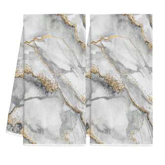 2pcs/Set: Grey Metallic Circuit Board Pattern Dishcloth Blue Ginger Jar Floral Jacquard Weave Super Soft Dish Towel, Machine Washable, Suitable For Holiday Gifts And Home Decor