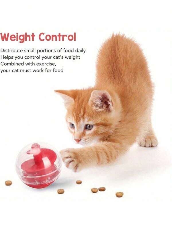 1 Piece Of Bite-Resistant Cat Snack Toy Ball, Pet Interactive Slow-Feeding Toy, Cat Snack Dispenser Toy, Used To Relieve Cat Boredom, Chewing, No Battery Required Cat Food Dispenser Ball Cat Training Smart Small Toys Spiral Food Dispenser Ball Pet