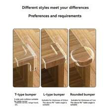 40pcs Transparent Corner Guards, Furniture Edge & Corner Protectors, L-Shaped, T-Shaped, Round Bumpers For Edges & Corners