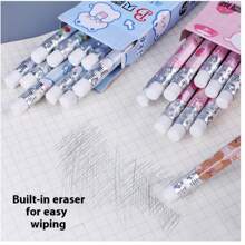 5 Stücke/10 Stücke/20 Stücke süße Cartoon Tier designte Bleistifte, (10 Stücke/Box) zufällige Farben und Stile, hochwertige kreative Schülerstationerie Bleistifte, HB, glatte Schreibweise, selbstauslöschend, geeignet für Prüfungen, Skizzieren, Malen, Kunst, Büroarbeiten, tolle Geschenke für Familie, Freunde, Kollegen, Jungen, Mädchen, Schulsachen