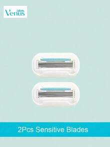 GILLETTE 3 件/1 包吉列维纳斯舒适滑顺白茶女士剃须刀替换刀片 3 层刀片替换刀片顺滑剃须适合所有肤质