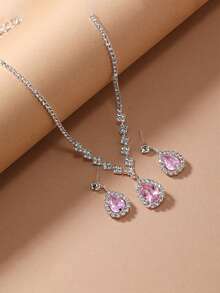 3 件装水钻水滴装饰首饰套装皇家万圣节