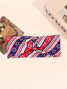 1 件女士星条旗头带发饰，学校用品，学院，头带 - 彩色 - 查看 4