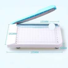Máy cắt giấy chính xác 6 inch có thanh dẫn hướng dạng lưới - Lưỡi dao chém hạng nặng dùng để làm đồ thủ công, sổ lưu niệm, ảnh & bìa cứng | Dụng cụ cắt cầm tay dành cho người đam mê tự làm tại nhà và văn phòng - trắng - Xem 4