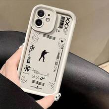 Funda de Teléfono Creativa de Juego de Disparos Popular CS para 16 15 14 13 12 11 Pro XR XS X 8 Plus, Cubierta Trasera de TPU Suave a Prueba de Golpes - Colores mixtos - Ver 6