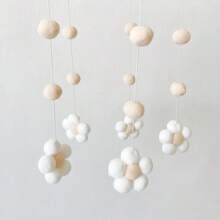 1 Stück Nordische Haarball Blumen Windspiel Bettglocke Baby Zimmer Kinderzimmer Kinderkleidung Laden Windspiel Dekoration