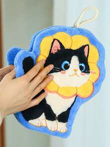 1 件可爱猫形多巴胺手巾超强吸水柔软触感，节省空间垂直设计适用于浴室和厨房装饰鲜艳的色彩适用于浴室厨房装饰洗碗布厨房毛巾 - 彩色 - 查看 7