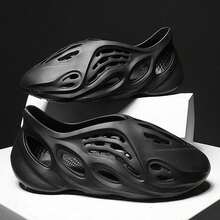 Foam Runners For Unisex Hollow Sports Shoes Shoes Slip-On Beach EVA Sandals Foam Runner Outdoor Water Shoes Casual Walking Shoes For Girls & Boy Shoes - Black - View 4