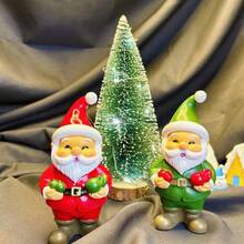 1 Peça, Escultura Simples de Papai Noel em Resina, Pequenas Estatuetas Natalinas, Adequadas para Jardim, Casa e Decoração de Quarto, Decorações Multifuncionais para Feriados como Natal, Halloween, Páscoa, Ação de Graças - Para Uso Interno e Externo, Sem Necessidade de Eletricidade