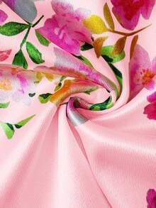 女士街头花园假日优雅性感无肩带露背数码印花长裙，修身派对正式鸡尾酒会海滩波西米亚风，春夏秋季 - 淺粉色 - 查看 11