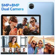 Blackview 10英寸安卓平板电脑，四核处理器，4GB内存，64GB存储空间，6000mAh电池，支持2TB TF卡，高清IPS显示屏，WiFi 6，蓝牙5.2 - 灰色 - 查看 5