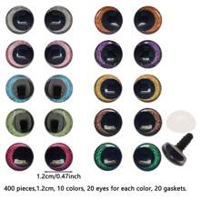 120/180pcs Sparkling Sequin Doll Eyes And Nose Set, Colorful 3D Embroidered Plastic Eyes With Washers, For Amigurumi Plush Toys, Dolls, Puppets, Bears DIY Crafts (Assorted Colors)