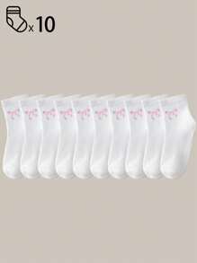 40 件/20 件/10 件男童女童儿童袜子套装 - 糖果色条纹纯色蝴蝶结/心形/涂鸦设计，柔软透气，男女通用婴儿幼儿青少年踝袜/中筒袜，适合学校运动日常穿着，青少年学生短袜/中筒袜，4 季黑白灰多色混合，儿童袜子，娃娃裙，猎豹印花，粉色袜子 - 彩色 - 查看 30