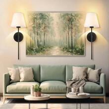 2 Sets Vintage Industrial Style Wall Lamps, Gold/Black Color, Bathroom Vanity Lights With White Shades, Suitable For Bedroom, Living Room, Hallway, Kitchen (Bulbs Not Included) - Wall Mount - View 5