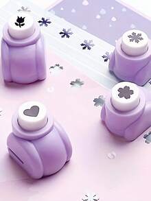 8PCS/3PCS/1pc, Cute Heart-Shaped Paper Punch For DIY Handmade Art And Crafts