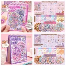 Pegatinas en 3D de escenas en miniatura, pegatinas de casa tridimensional para cuaderno, pegatinas DIY para cuadernos, pegatinas decorativas DIY sin necesidad de cortar, regalos para fiestas de Navidad, regalos para niñas - Multicolor - Ver 2