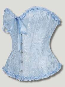 Bustier,Classic Corset Shapewear,Neoclassical Light Blue Dopamine, Wedding Evening Dress Palace Style Women's Corset, Suitable For Going Out Shopping, Versatile Fashion, Paired With A Skirt Will Be More Fashionable And Beautiful, Women's Corset, Women's Body Shaping Top