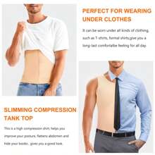 TAILONG Compression Shirts For Men Undershirts Slimming Body Shaper Waist Trainer Tank Top Vest With Zipper