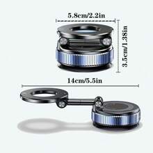 360° Rotating Magnetic Phone Stand, Foldable & Telescopic, ABS Material, Non-Waterproof, Perfect For Car, Shower, Travel, Gym, Smooth Mirror - Adjustable And Rotatable Stand, Phone Holder | Modern Phone Stand | Adjustable Stand PS:Only Suitable For Installation And Use In Locations With Smooth Surfaces