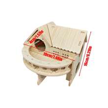 Wooden Hamster House, DIY Hamster Paradise, Hamster Hideaway, Including Multi-Room House, Suitable For Hamsters Or Similar Size Pets, Toy Accessories