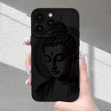 Funda de Teléfono con Patrón de Buda Textura Mate de Alta Gama Nueva  Caliente Protección Completa de Cámara Antigolpes Antihuellas Compatible con 16/15/14/13/12/11/X/XR/XS/8//SE Mini Plus Pro Serie Adecuada para Regalar a Familiares y Amigos - Colores mixtos - Ver 8