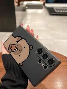 1pc Milk Tea Koala Bear Anti-Drop Anti-Slip Black Phone Case, Compatible With IPhone, Compatible With Honor, Compatible With Redmi, Compatible With Galaxy, And Models,International Version, Not The Domestic Version - Black - View 6