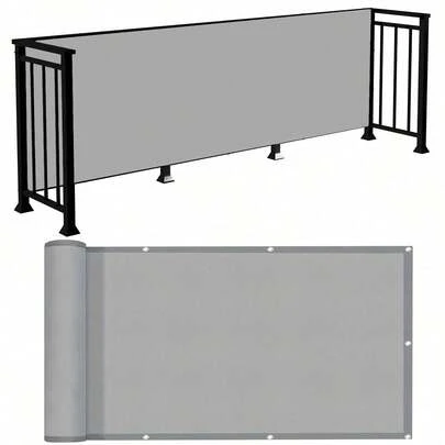 Balkong Privacy Screen Cover, ogenomskinlig staket som täcker Privacy, UV-skyddssköld för lägenhetsräcke, Utomhus uteplats, däck, veranda