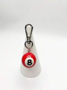 1pc Billiards 8 Ball Keychain Black/Pink/Red Creative Key Chain Personalized Bag Accessories Fun Pendant Bag/Key Universal Ornament Fashion Versatile Backpack Decor Keychain For Bag Car Accessories For Women - Multicolor - View 12