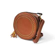 Women's Boho Chic Small Round Crossbody Bag, Casual Handbag In 2025 - Rust Brown - View 1
