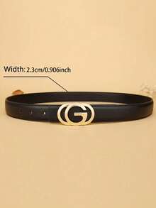 2 件字母女士腰带，适合休闲和商务风格，字母扣设计，无纺布编织，大尺寸，适合日常通勤、聚会、婚礼、海滩和大学使用 - 黑色秋季、秋季、万圣节 - 彩色 - 查看 2