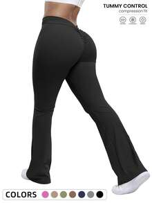 One Piece Women's Gym Jersey Trousers Are Suitable For Yoga Sports, Running, And Festivals - màu đen - Xem 1