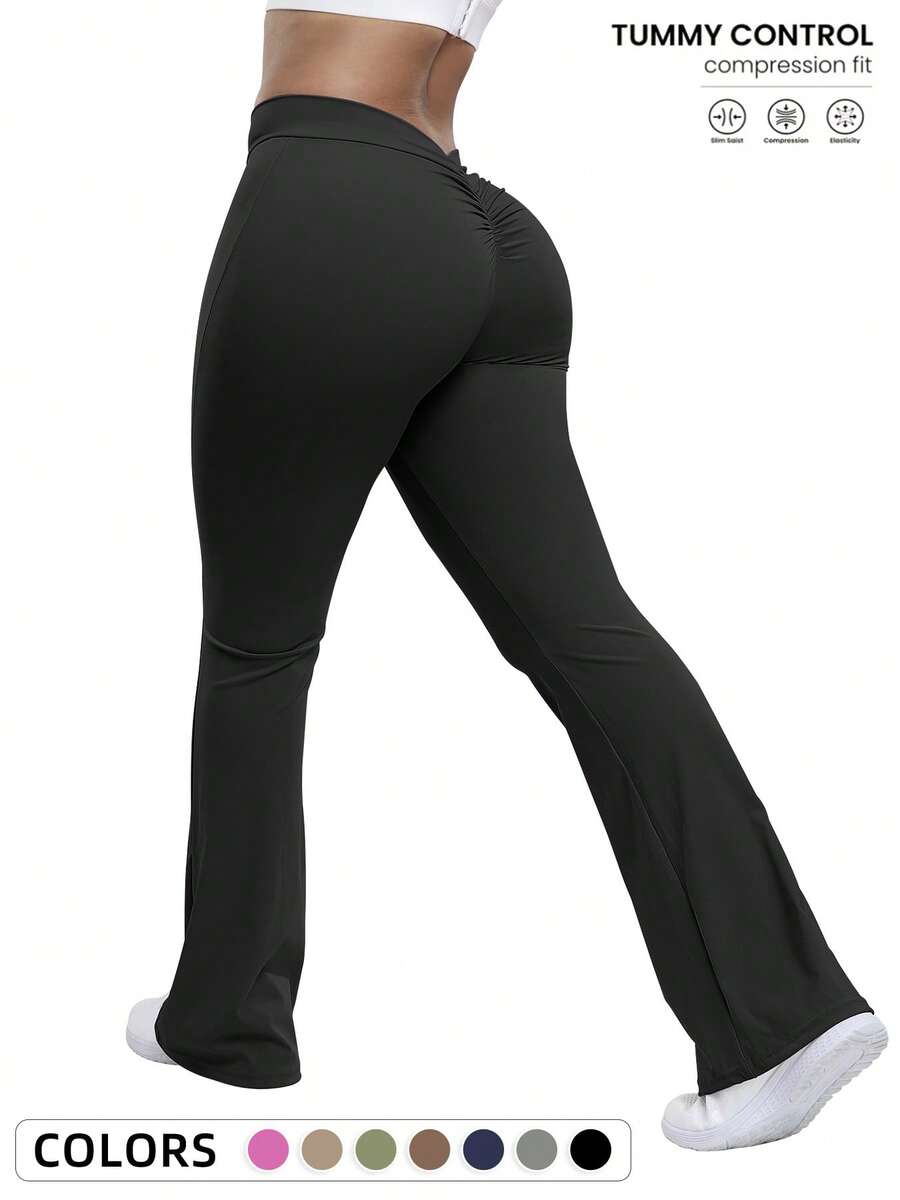 One Piece Women's Gym Jersey Trousers Are Suitable For Yoga Sports, Running, And Festivals - màu đen - Xem 1