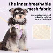 Correa de arnés de estilo chaleco para perros pequeños, Teddy, Poodle, Cachorro, Arnés de pecho para mascotas