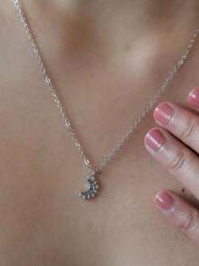 Fashionable And Versatile Collarbone Necklace | Moon And Sun Couple Necklace | Suitable For Daily Wear And Vacation For Both Men And Women, Suitable For Holiday And Anniversary Gifts - Polychrome - 查看 8