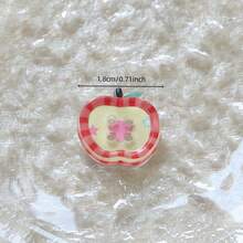 10/20pcs Cute Printed Transparent Colorful Apple Shape 4-Hole Buttons, DIY Sewing Buttons, Decorative Buttons For Clothing, Phone Cases, Phone Straps, Hair Accessories - Multicolor - View 11