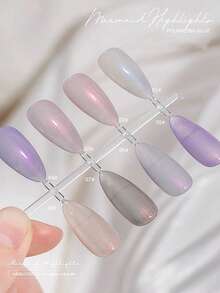 2026新款15ml容量情人节礼物夏日梦幻美人鱼高光珠光闪粉超细珠光珍珠全息果冻凝胶指甲油超闪亮梦幻糖果冰半透明闪粉凝胶 - 彩色 - 查看 7