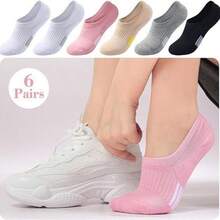 6 pares de calcetines deportivos multicolor para mujeres, calcetines blancos adecuados para deportes, ciclismo, fitness y ocio, calcetines de ciclismo | Moda sutil | Fibra elástica cómoda, calcetines de tobillo lindos - Multicolor - Ver 5