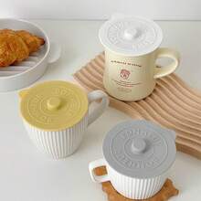 北欧风格 6 件套 6 色硅胶防尘杯盖，适用于马克杯和玻璃杯 - 圣诞节或万圣节的完美礼物，适合送给家人、同事和朋友 - 彩色 - 查看 2