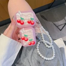 Ốp lưng màu kem họa tiết hoa anh đào đính ngọc trai, ốp bảo vệ dễ thương tương thích với Apple. - Nhiều màu - Xem 13