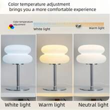 1 Piece, Modern Dimmable USB Powered Desk Lamp With Metal Base And Orange Lampshade - Upward Ambient Lighting For Living Rooms, Bedrooms, And Home Offices - Button Controlled Brightness, No Battery Required, Holiday Gift Creativity, Bedroom Bedside Desk Lamp